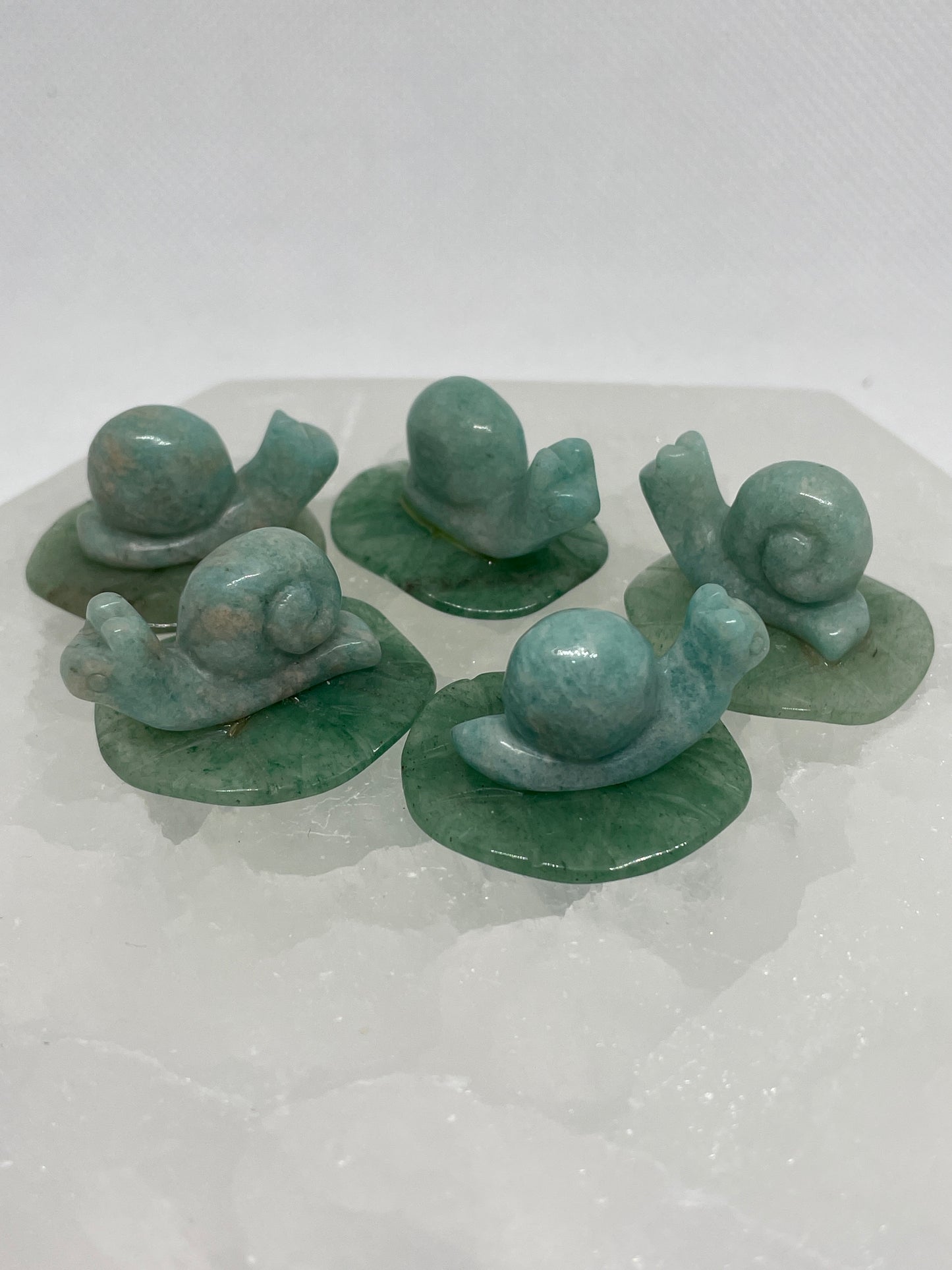 Amazonite Snail on Leaf Mini