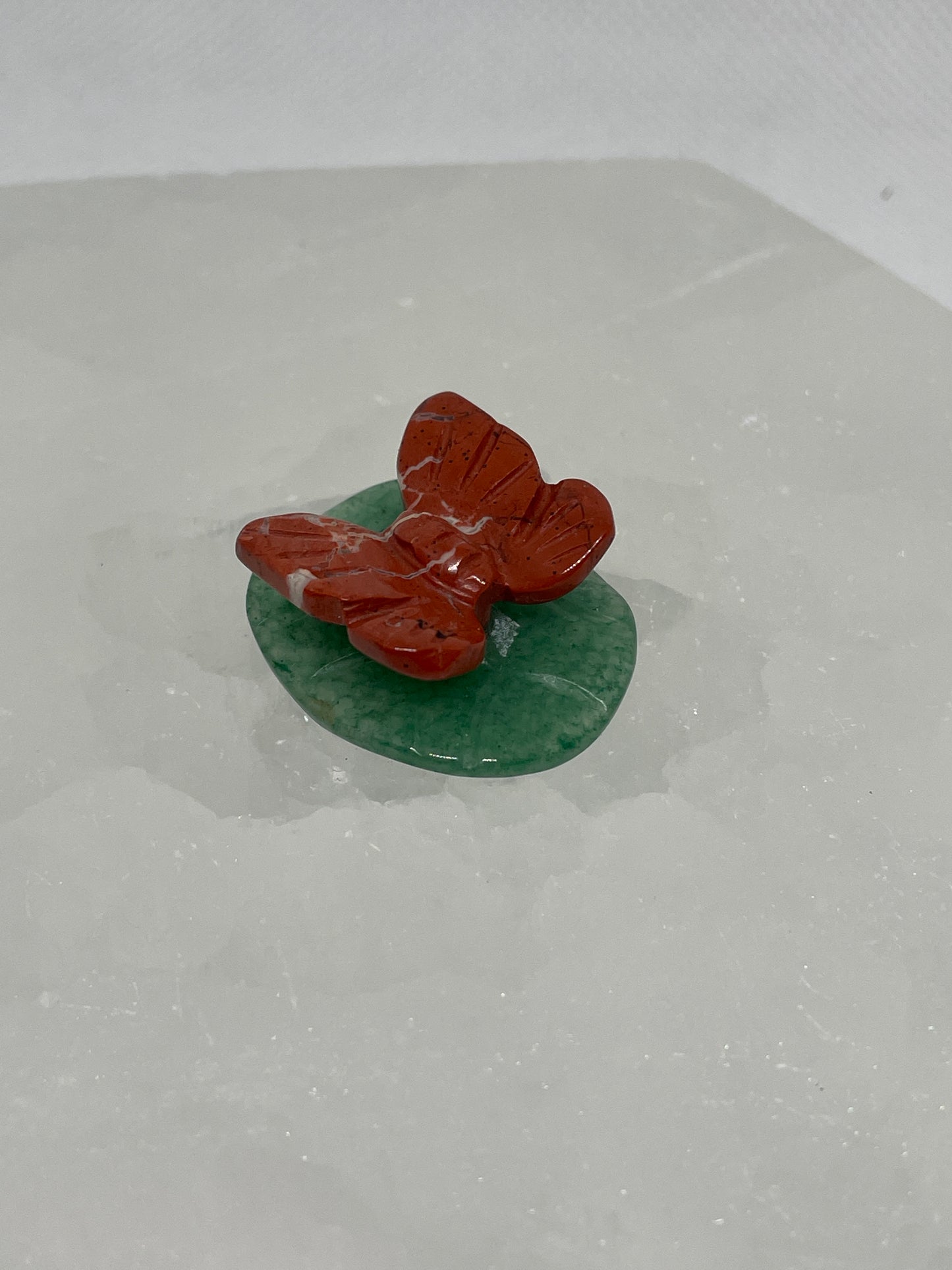 Red Jasper Butterfly on Leaf Mini