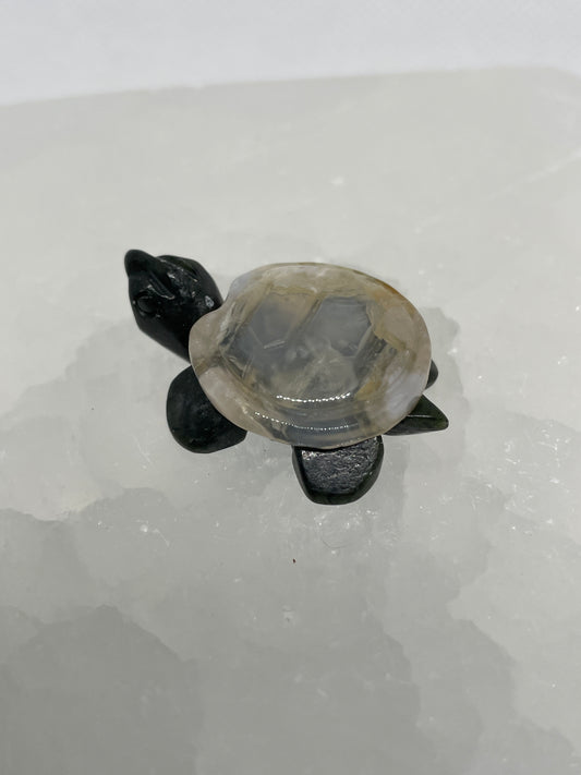 Flower Agate Turtle Mini