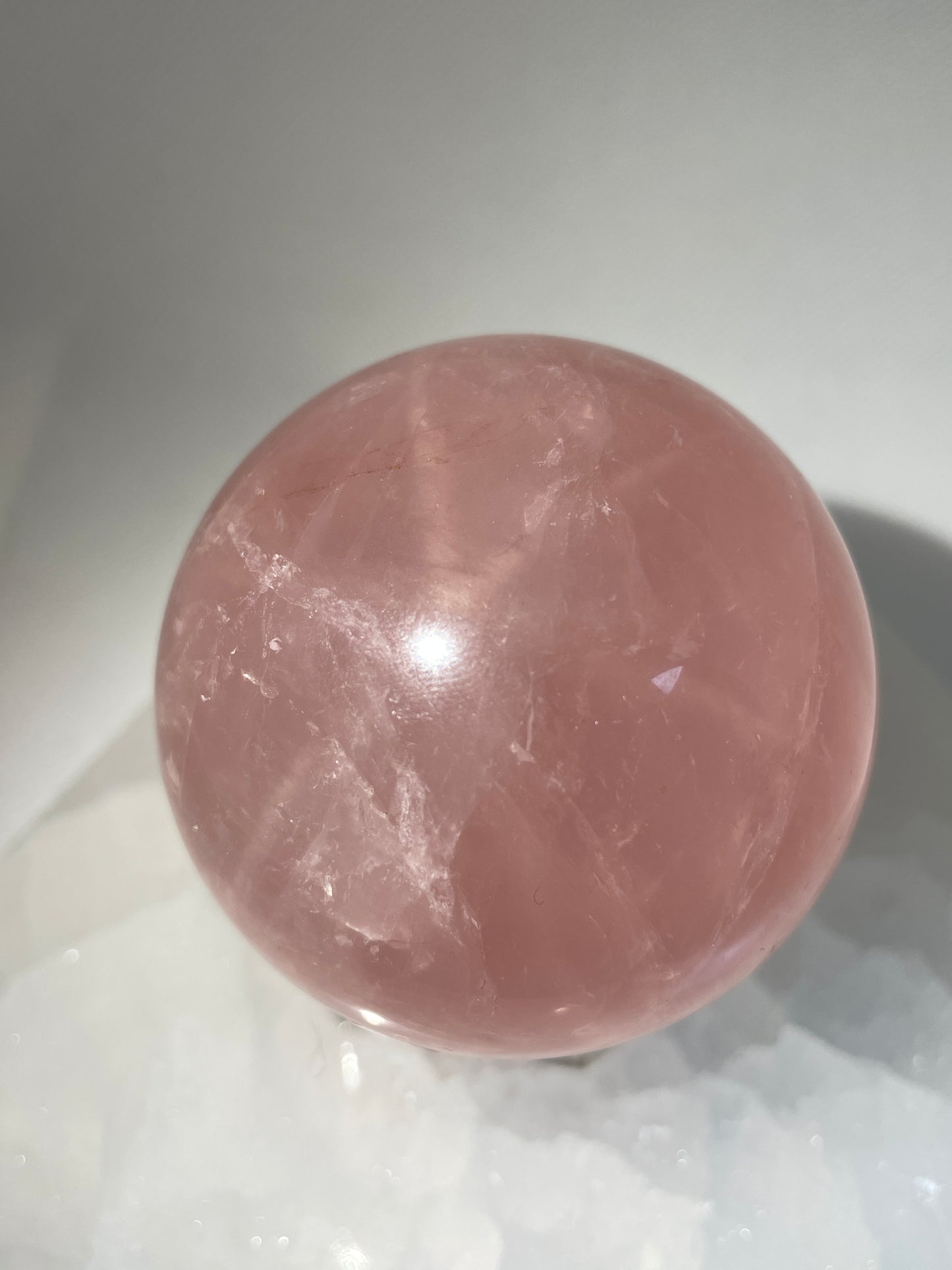 Rose Quartz Sphere W/ Asterism 57mm