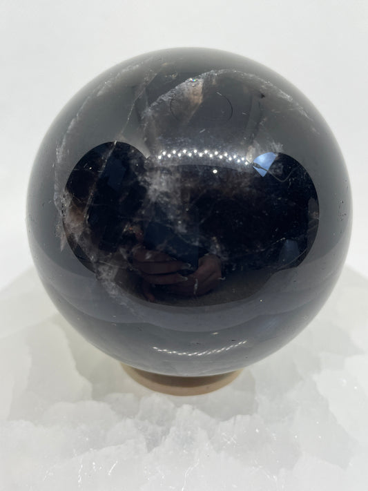 Black Rose Quartz Sphere w/Asterism 70mm