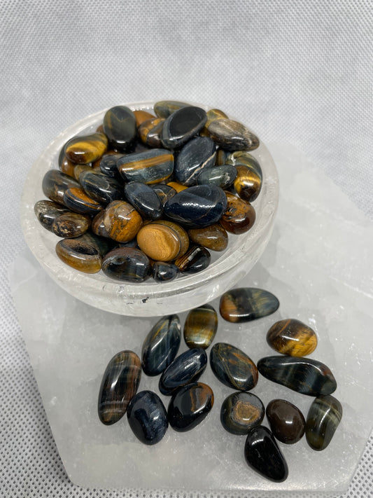 Blue Tigers Eye Mini Tumble