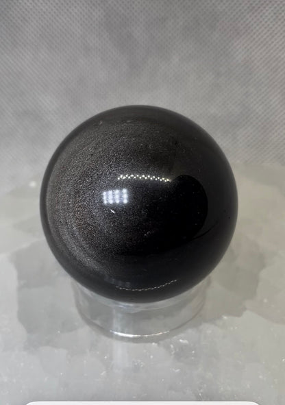 Silver Sheen Obsidian Sphere