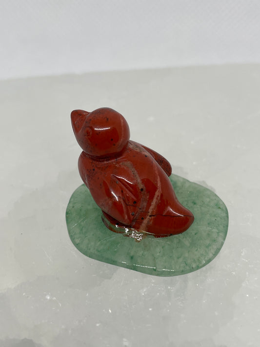Red Jasper Duck on Lillypad Mini