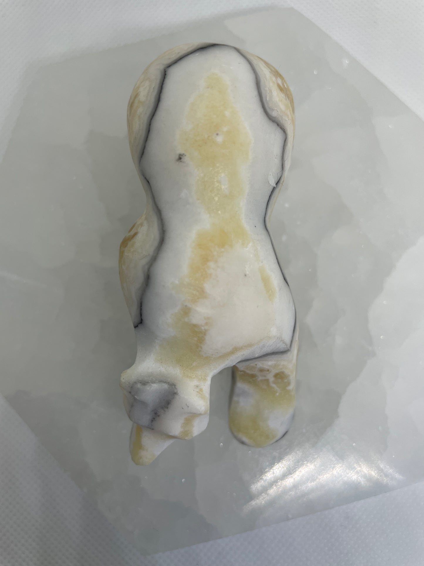 Calcite Polar Bear Carving