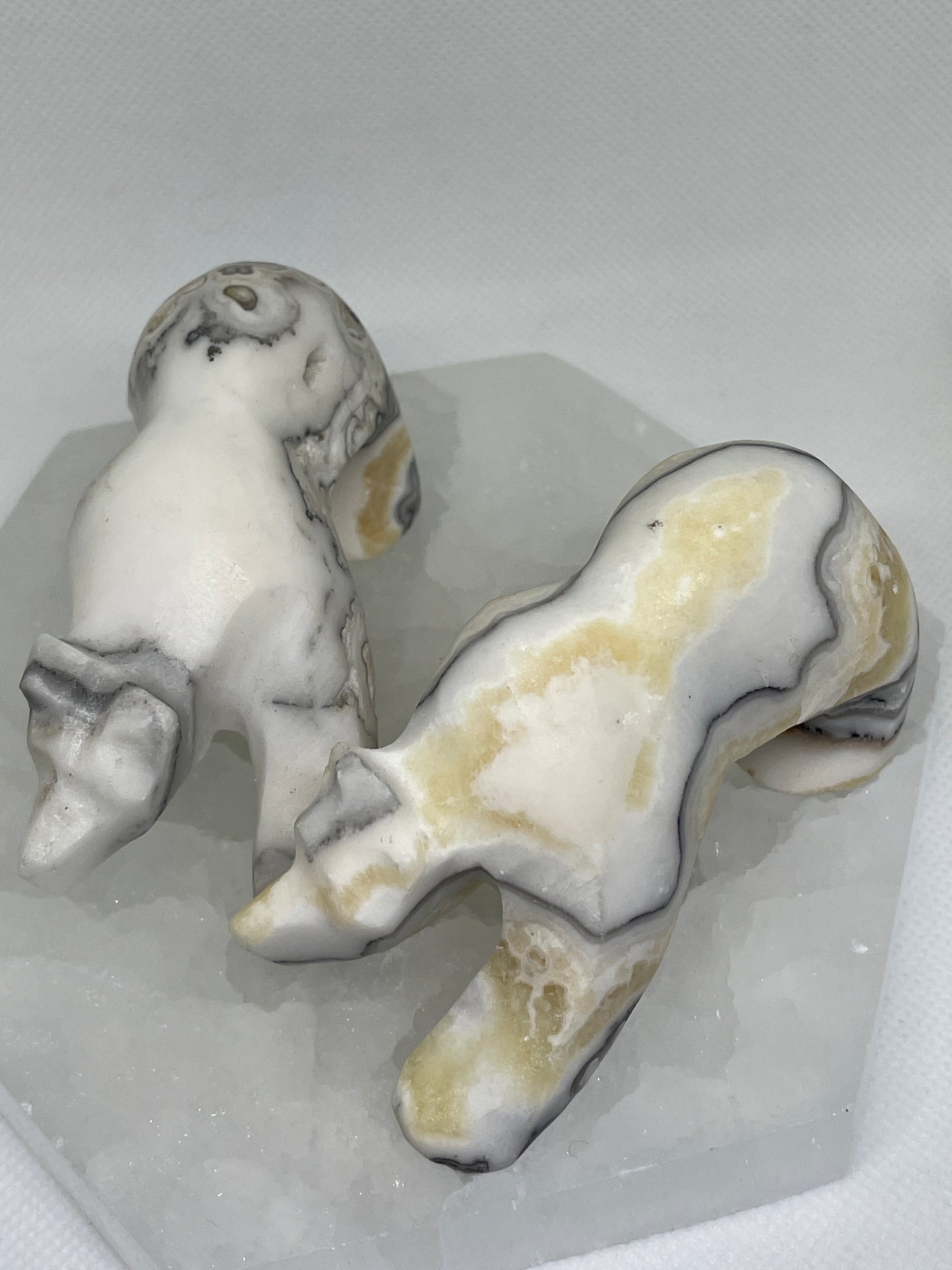 Calcite Polar Bear Carving