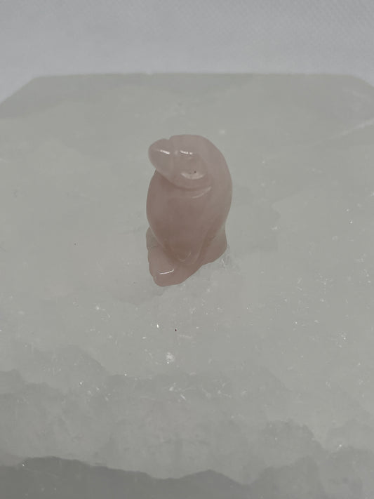 Rose Quartz Penguin Mini