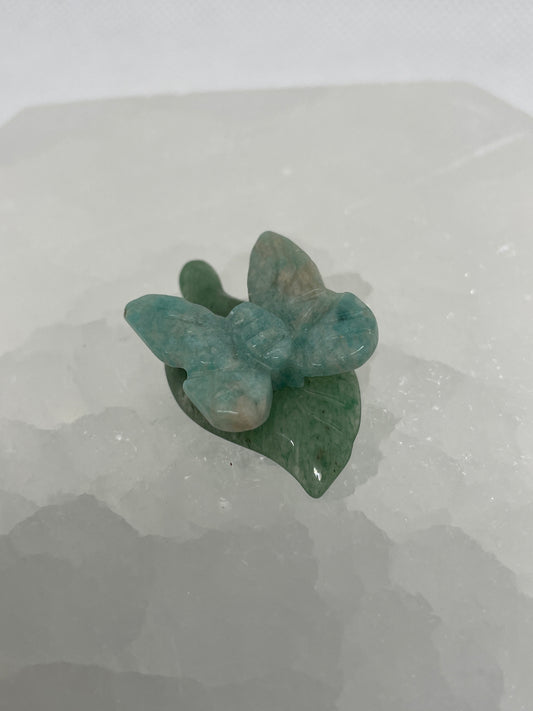 Amazonite Butterfly on Leaf Mini