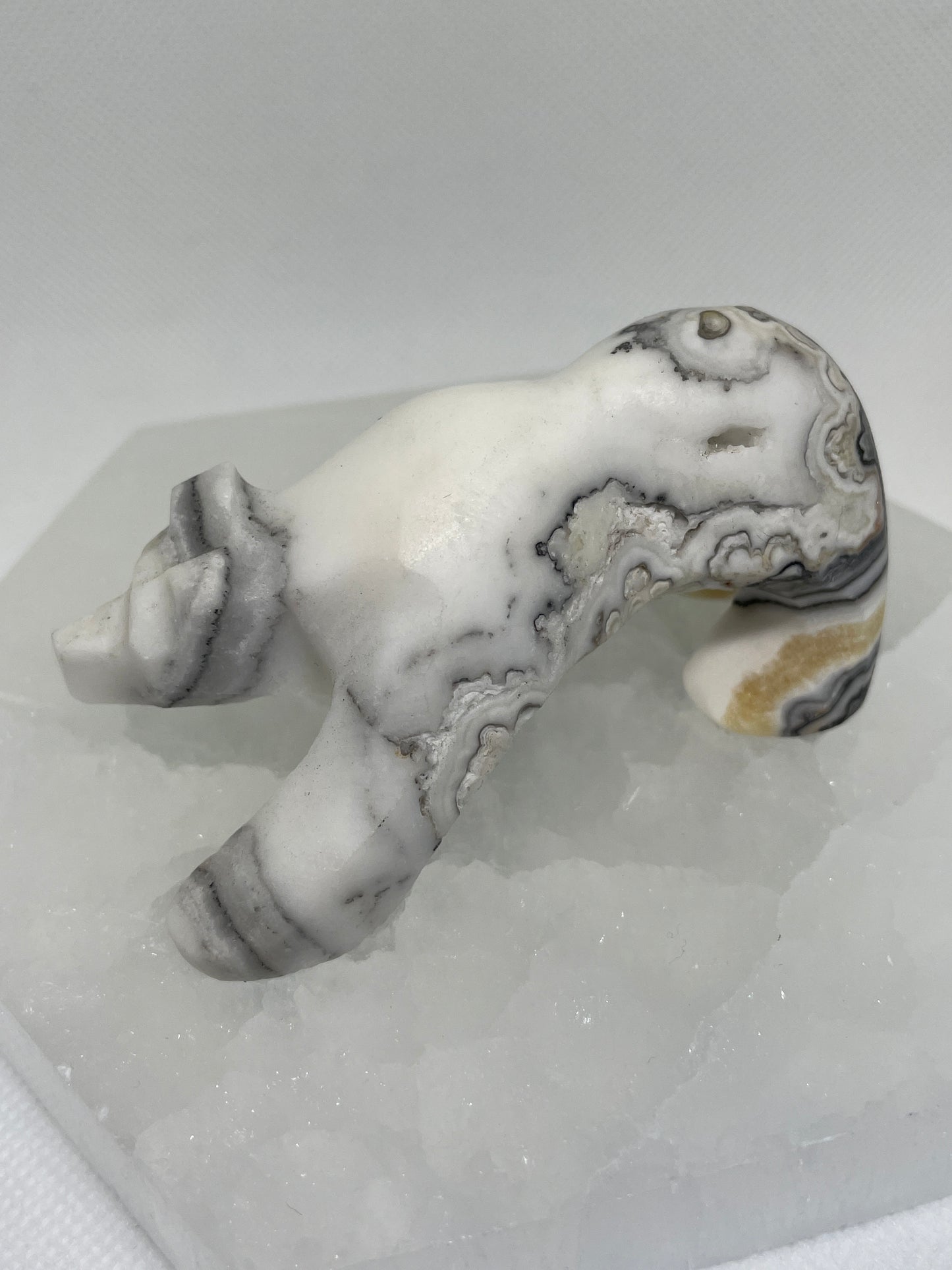 Calcite Polar Bear Carving
