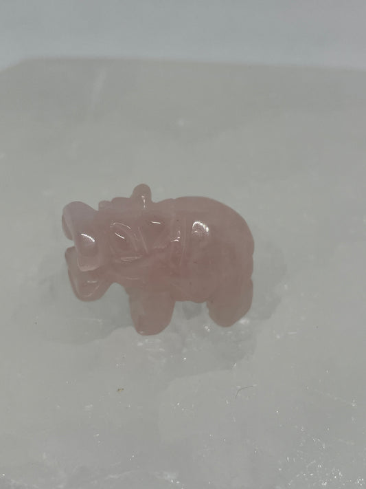 Rose Quartz Hippo Mini