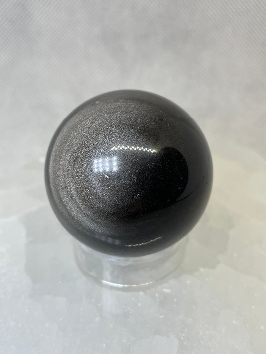 Silver Sheen Obsidian Sphere
