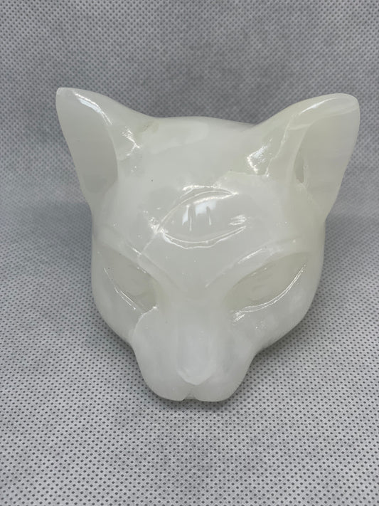 Afghane Jade Third Eye Cat Head XXL