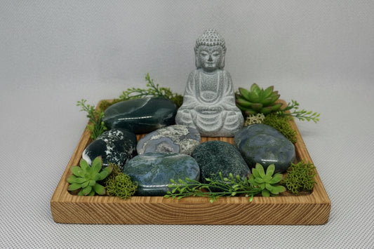 Moss Agate Palms ( Soap Shape) S