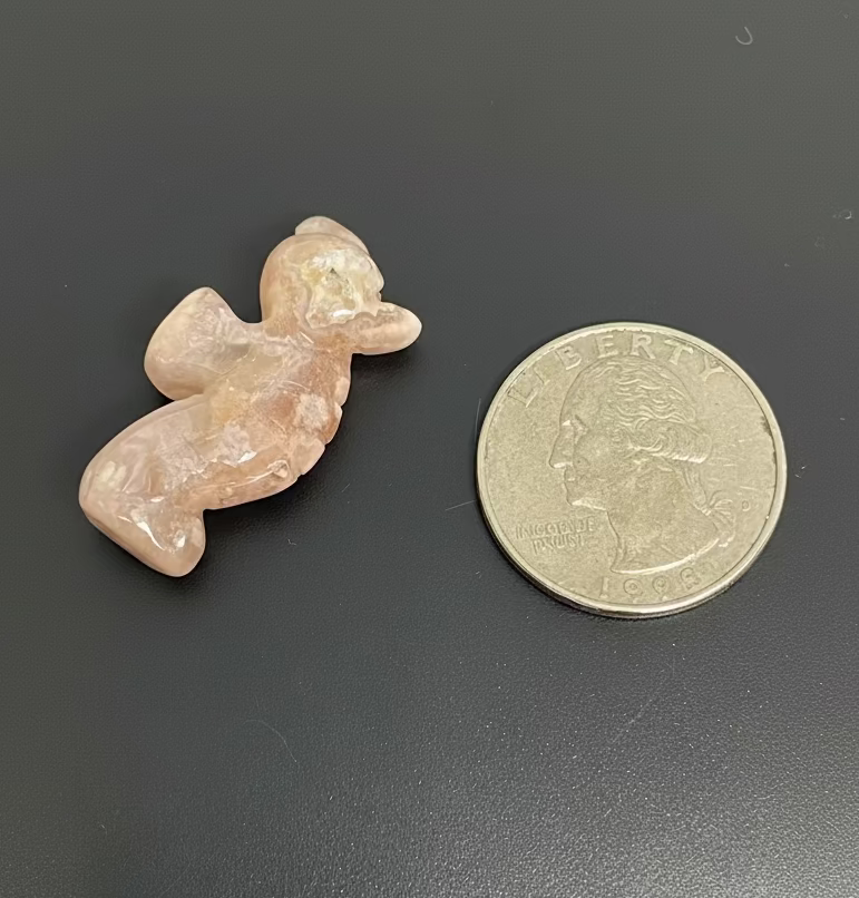 Mini Flower Agate Seahorse