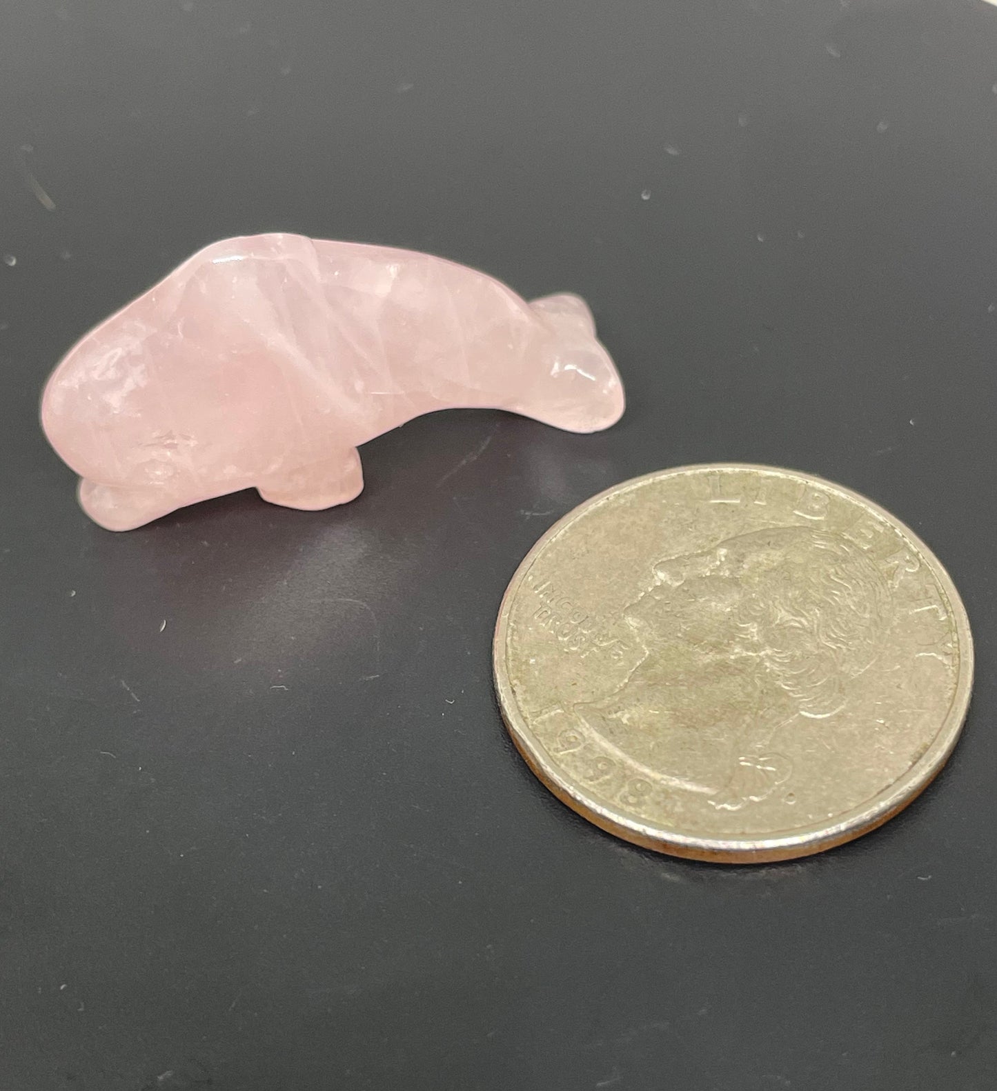 Mini Rose Quartz Dolphin