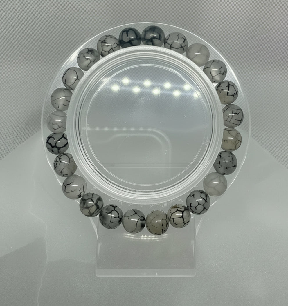 Dragons Egg Agate Bracelet 8mm