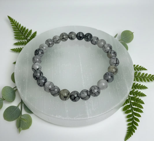 Dragons Egg Agate Bracelet 8mm