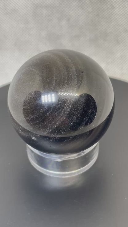 Silver Sheen Obsidian Sphere