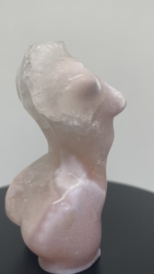 Pink Amethyst x Flower Agate Goddess Bodies M